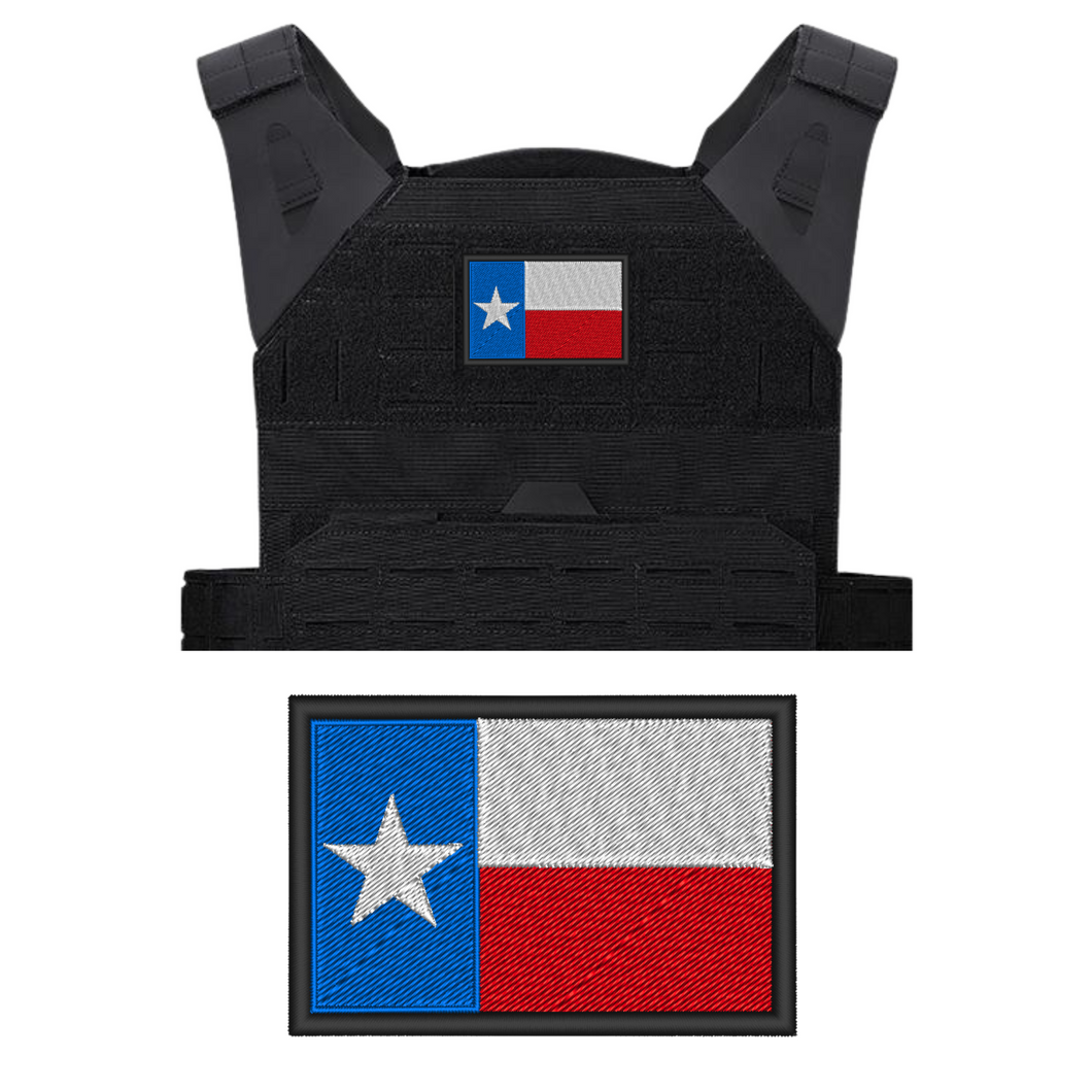 Texas Lone Star Flag Embroidered Plate Carrier Patch