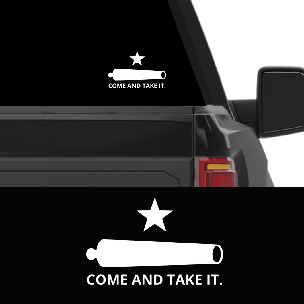 Gonzalez Battle Flag - Come and Take It Window Decal