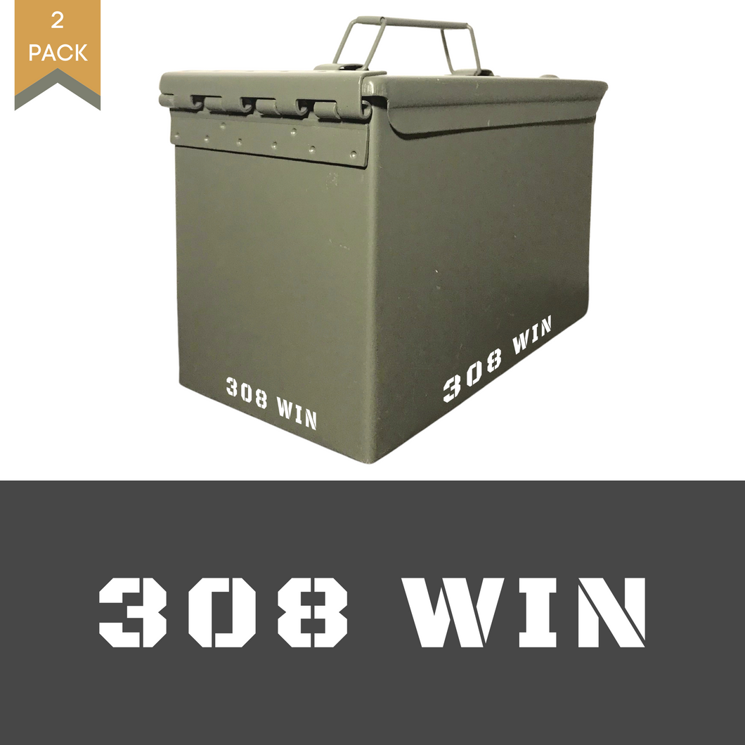 308 WIN Ammo Can Decal (2 Pack)