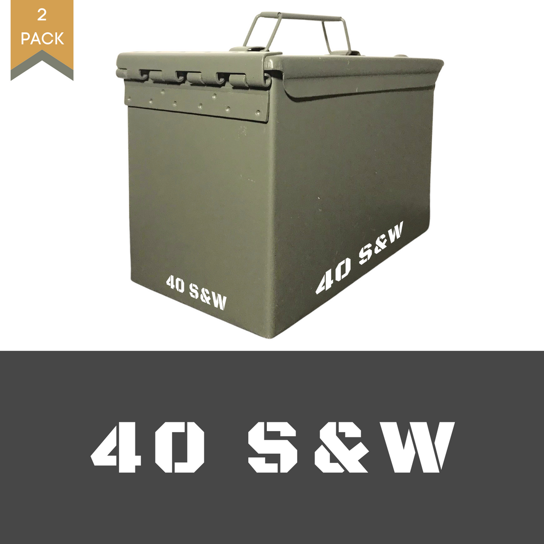 40 S&W Ammo Can Decal (2 Pack)