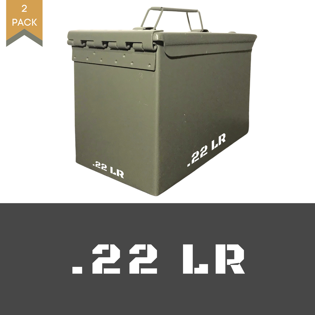 .22 LR Ammo Can Decal (2 Pack)
