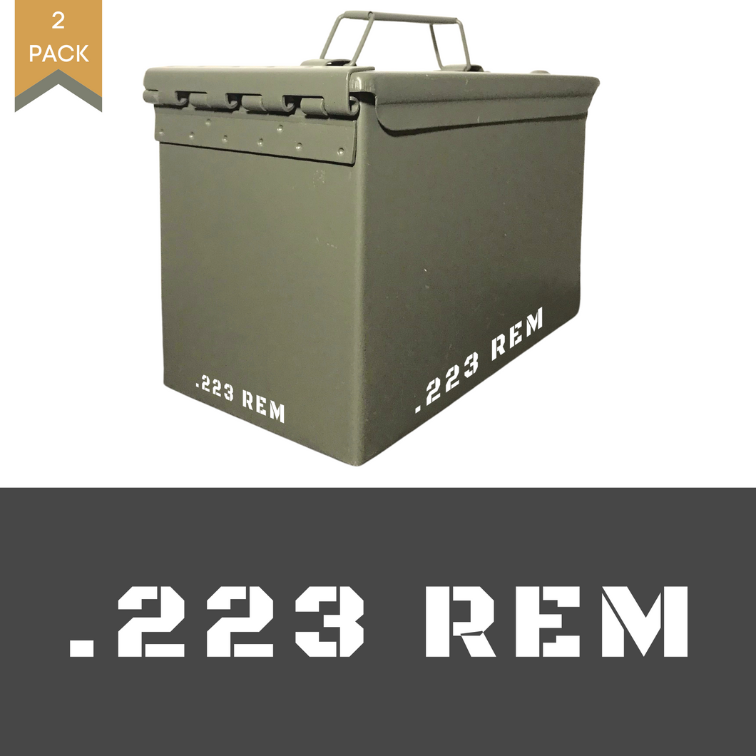 .223 REM Ammo Can Decal (2 Pack)