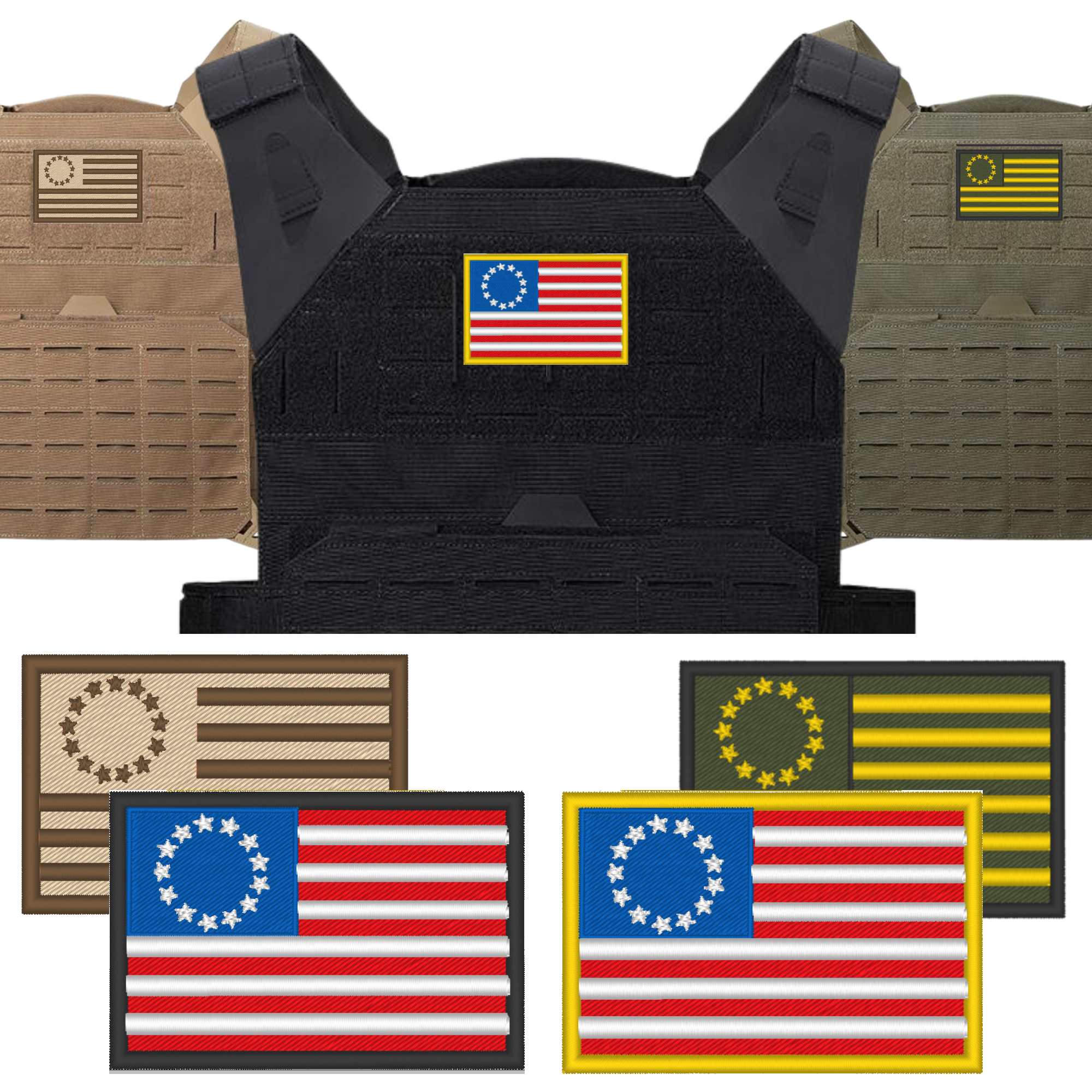 B Ross American Flag - Plate Carrier Patch – American Citizens Defense
