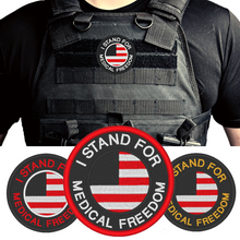 Load image into Gallery viewer, Medical Freedom Embroidered Patch - Black Flag
