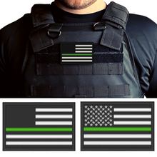 Load image into Gallery viewer, Thin Green Line Embroidered Patch
