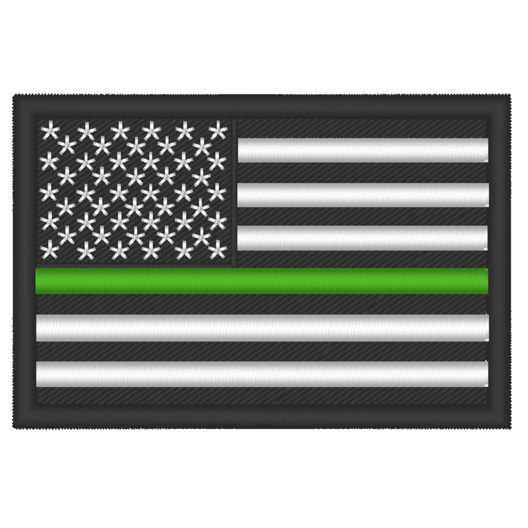 Thin Green Line Embroidered Patch