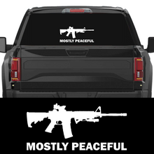 Load image into Gallery viewer, Mostly Peaceful AR15 Window Decal
