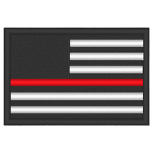Load image into Gallery viewer, Thin Red Line Firefighter Embroidered Patch

