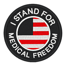 Load image into Gallery viewer, Medical Freedom Embroidered Patch - Black Flag
