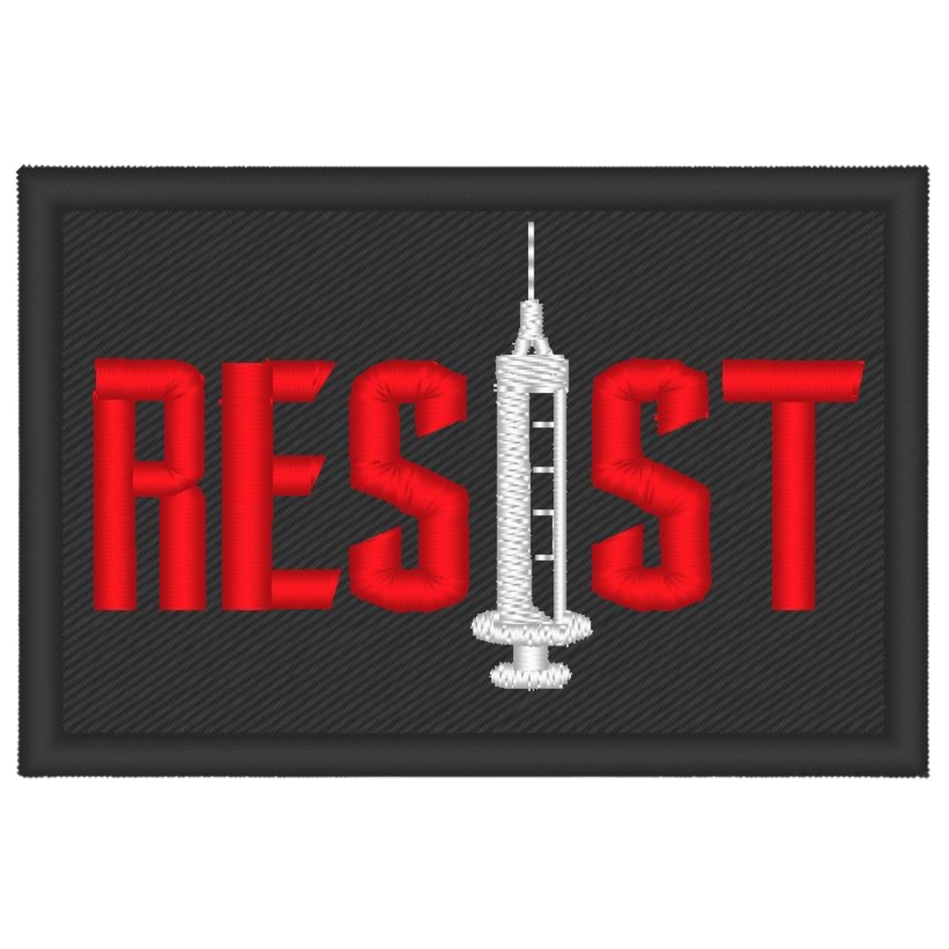 Resist 3x2 Embroidered Patch