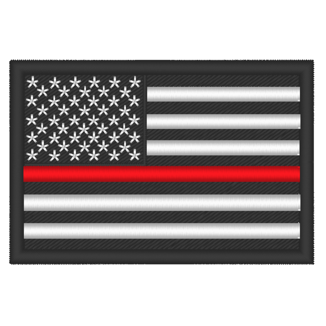 Thin Red Line Firefighter Embroidered Patch