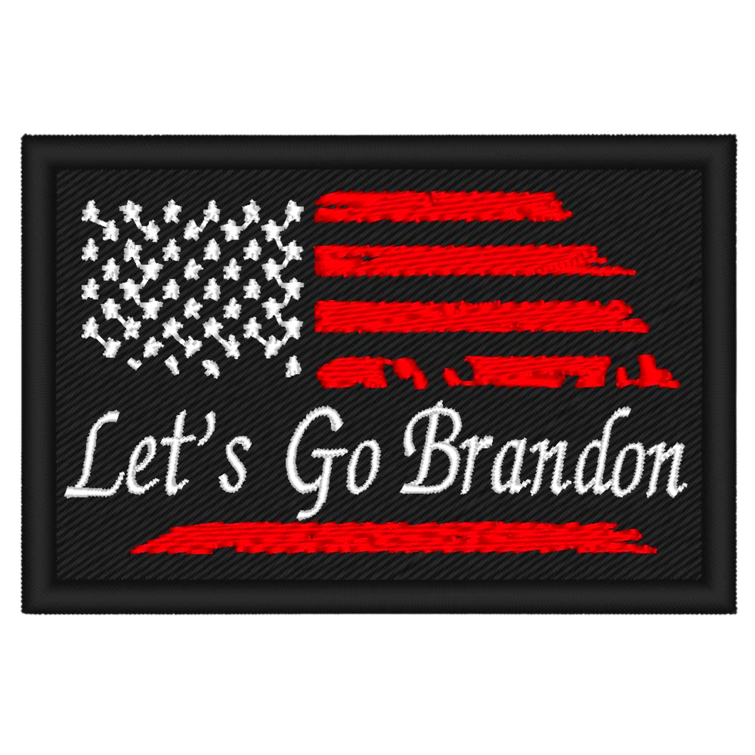 Let's Go Brandon Weathered Flag Embroidered Patch