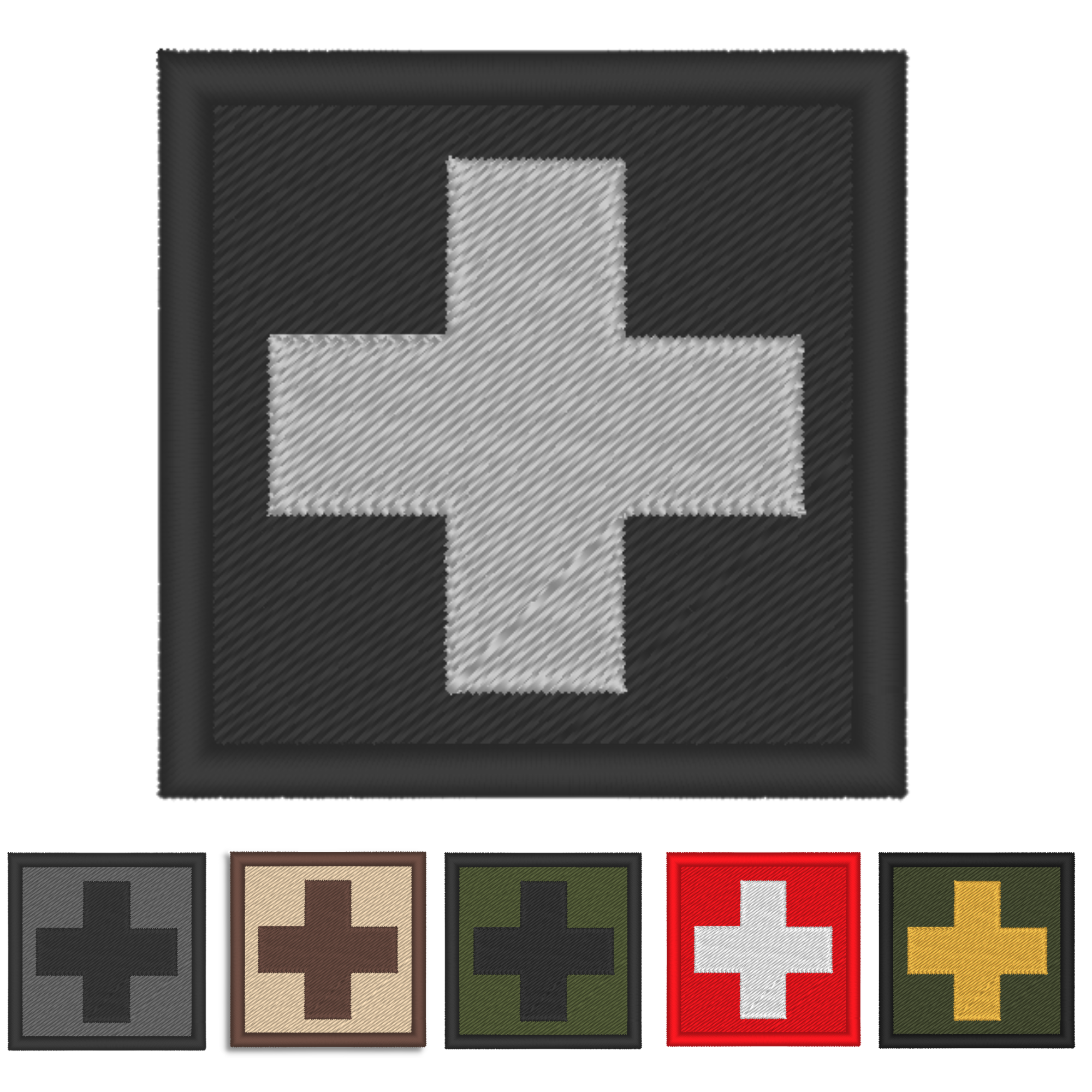 Medic Rubber Patch, grau/schwarz, Function Patches