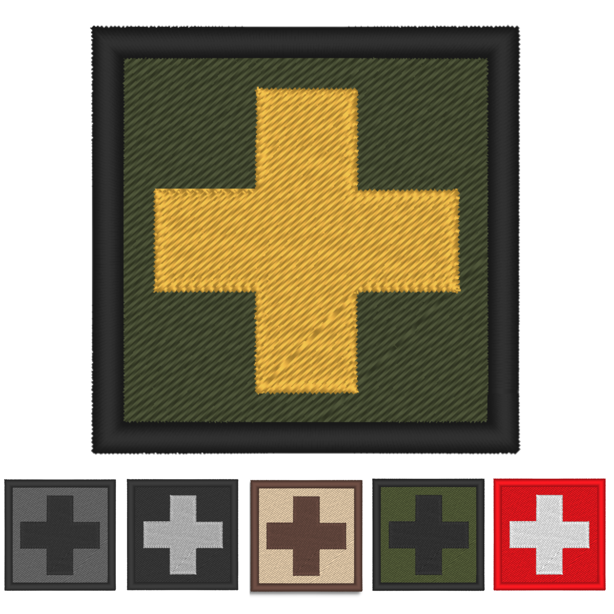 MEDIC military embroidered patch green/brown with velcro